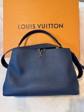 Louis Vuitton Capucines GM Souple Navy Handbag M14639